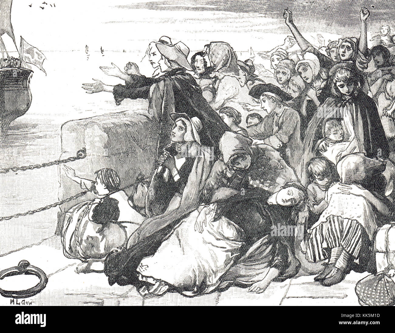 Betrayal of the Treaty of Limerick of 3 October 1691. Wives and children left behind