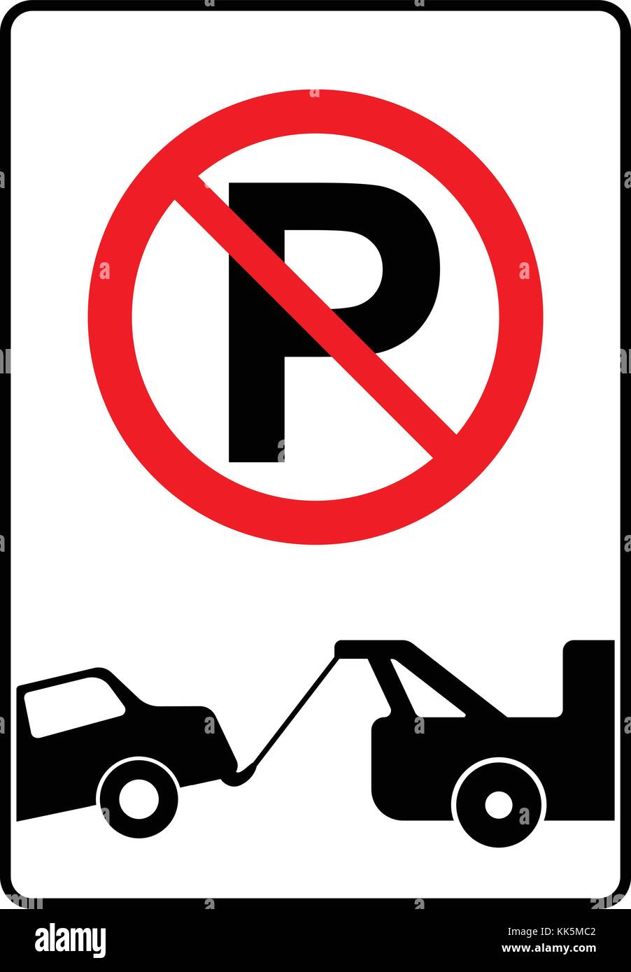 No parking sign with tow away symbol, vector illustration Stock Vector Image & Art Alamy