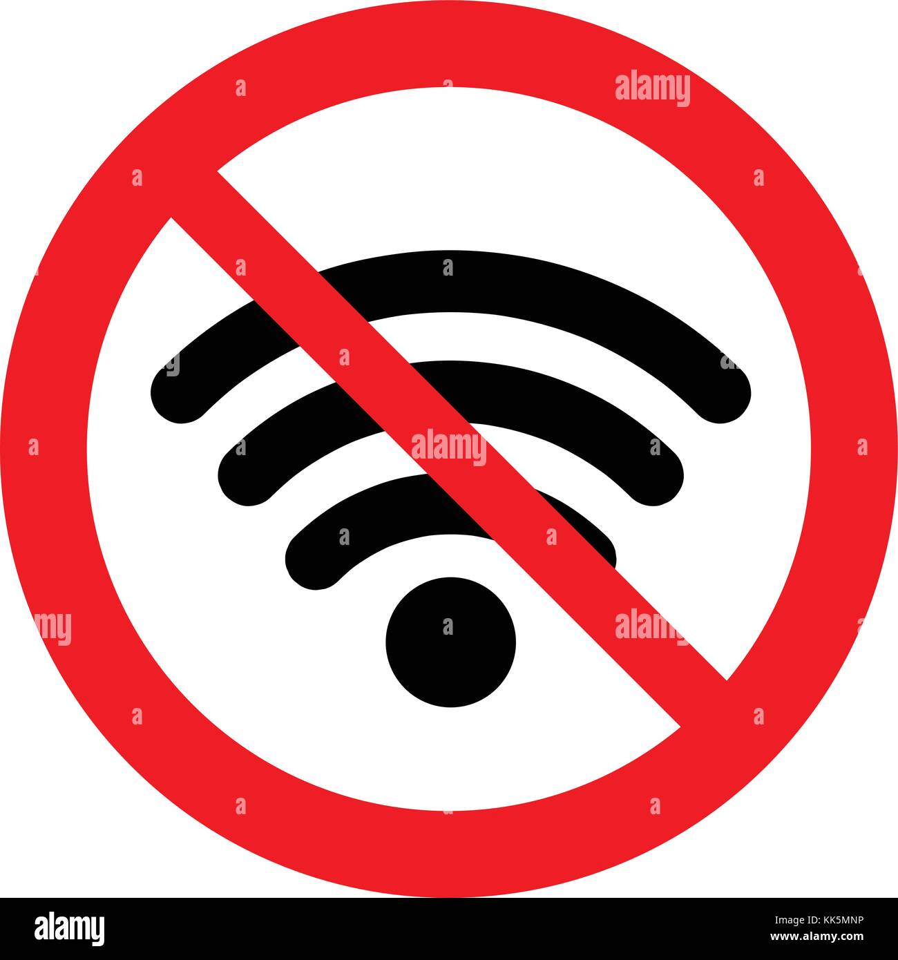 No wifi area. Wi-fi network restricted, prohibition sign, vector  illustration Stock Vector Image & Art - Alamy