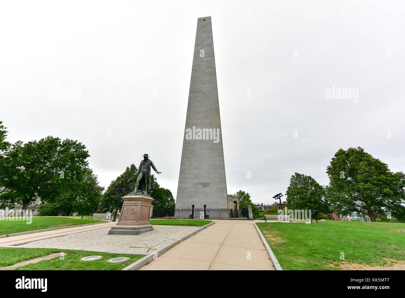 The Bunker Hill Monument, on Bunker Hill, in Charlestown, Boston
