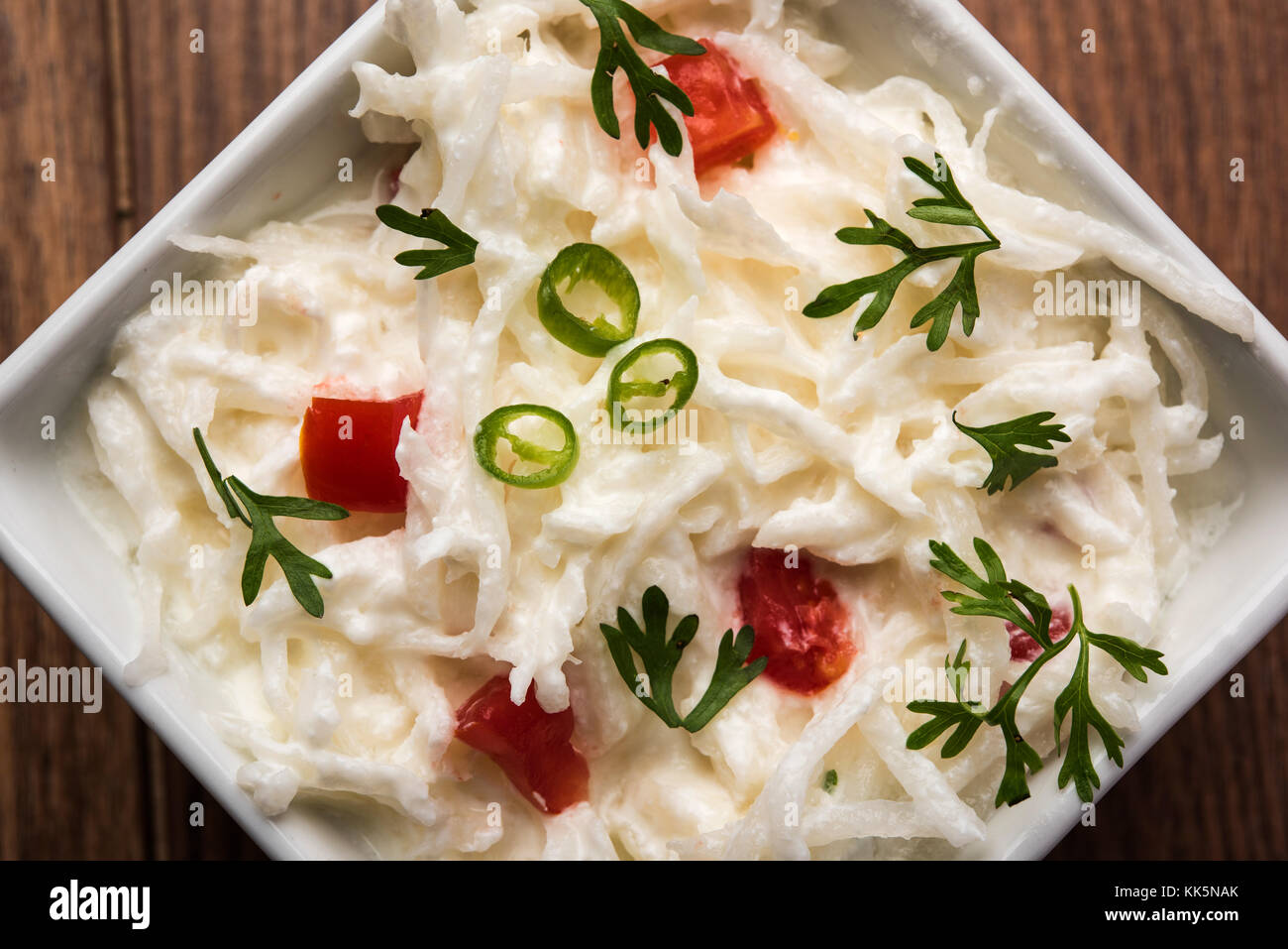 Radish Raita / daikon or Mooli Koshimbir is a condiment from the Indian ...
