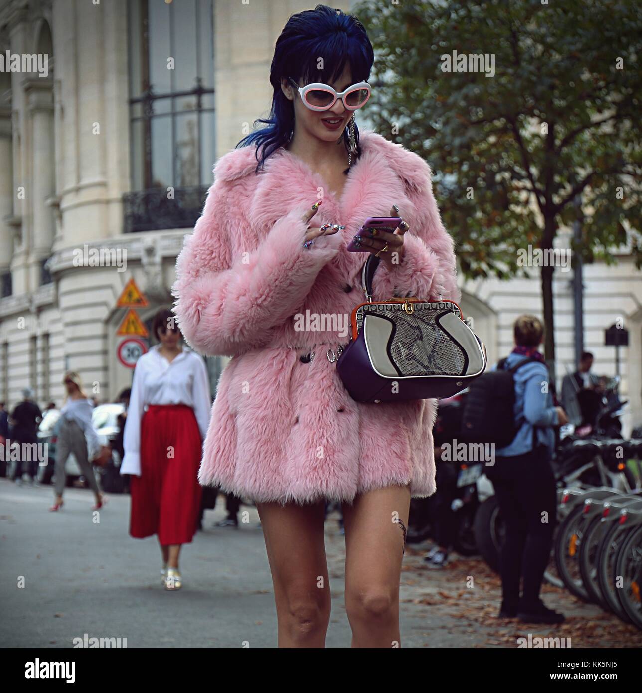 PARIS- 27 September 2017 Sita Bellan on the street during the Paris