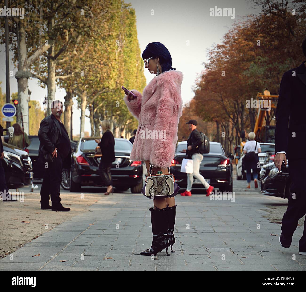 PARIS- 27 September 2017 Sita Bellan on the street during the Paris