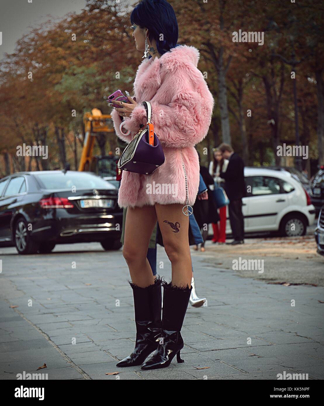 PARIS- 27 September 2017 Sita Bellan on the street during the Paris