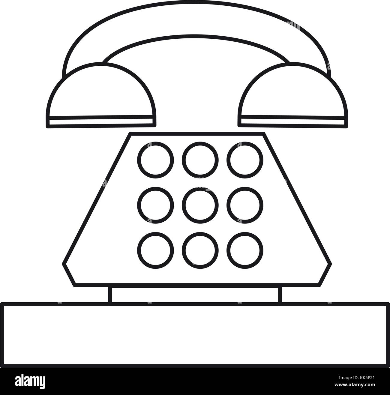 retro phone icon Stock Vector Image & Art - Alamy