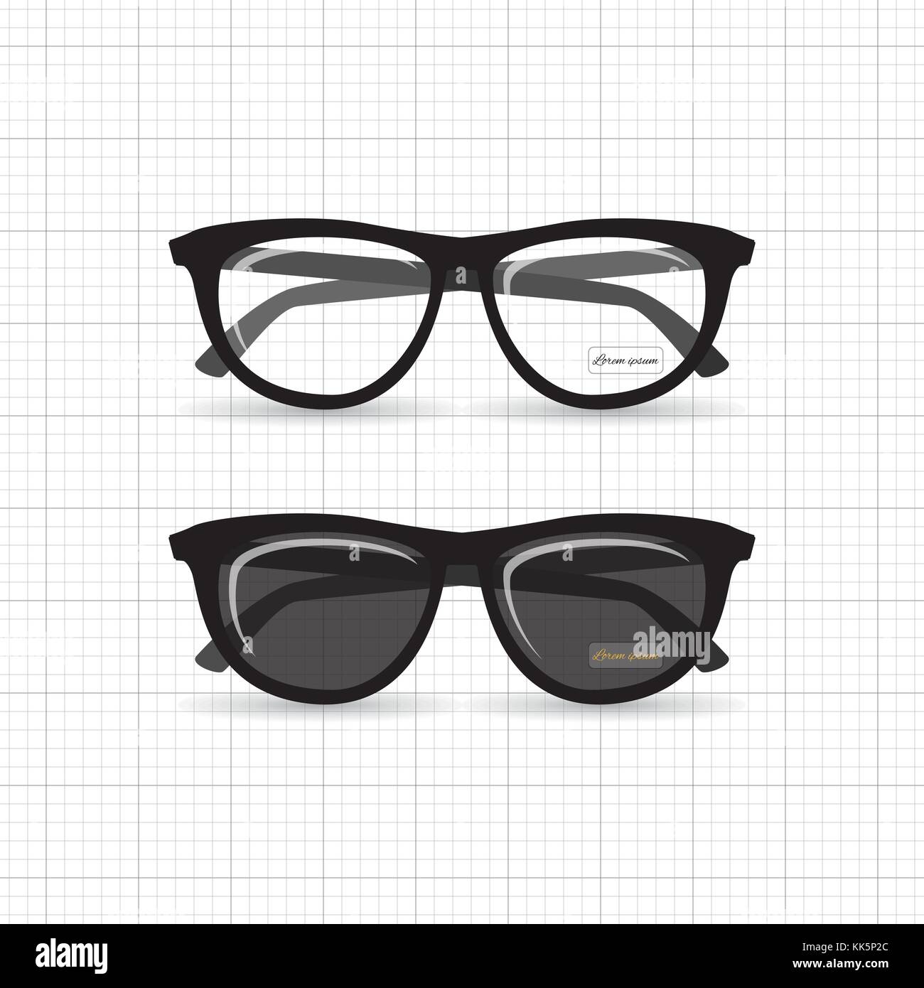 Hipster isolated glasses Stock Vector