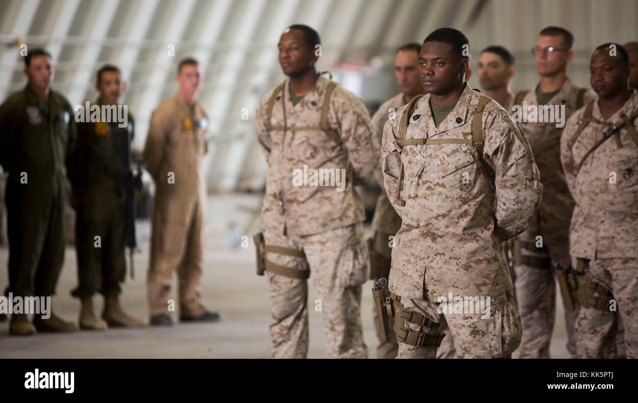 U.S. Marine Corps Gunnery Sgt. Damian Henry with Marine Wing Support