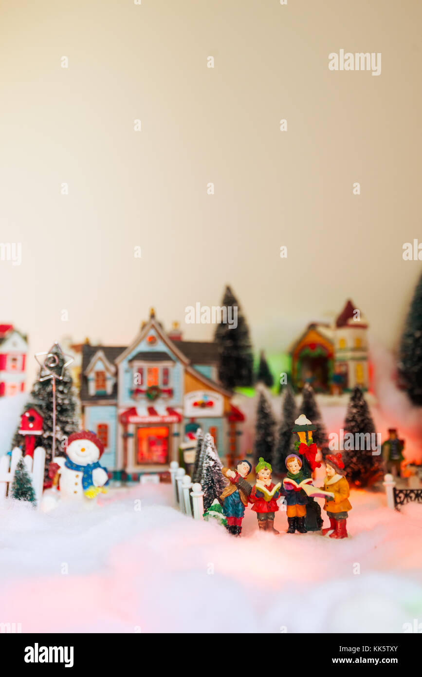 kid gospel choir singing and reads bible in the middle of Christmas