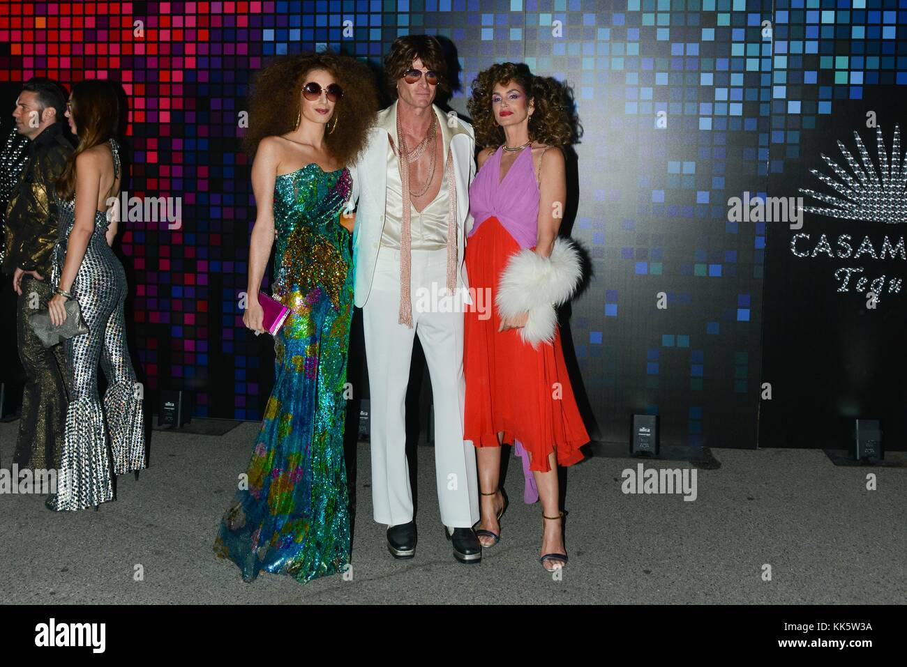 Amal Clooney, Cindy Crawford And Rande Gerber Showing Their Disco