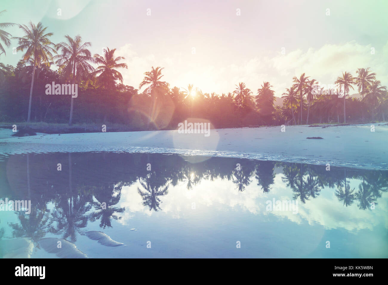 Serenity tropical beach Stock Photo - Alamy