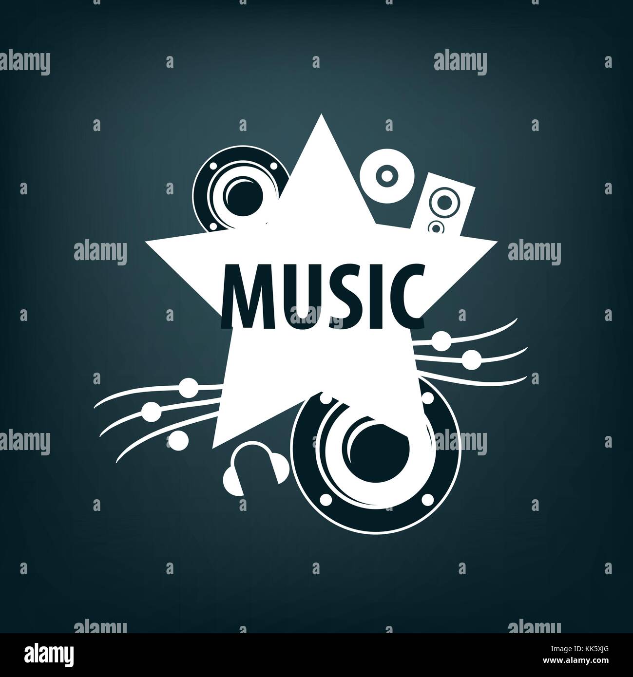 Music note star icon Stock Vector Images - Alamy