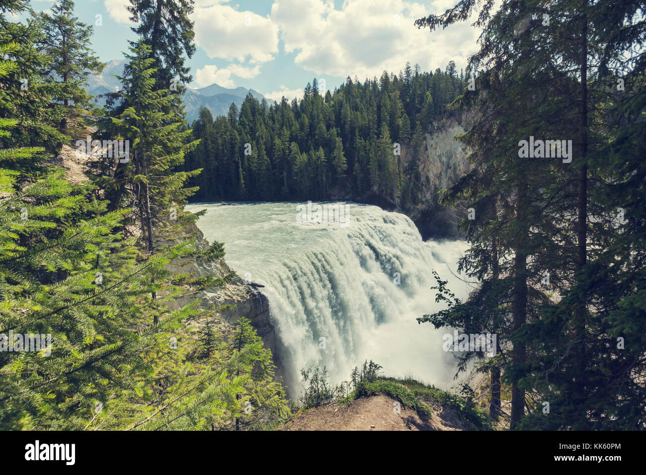 Wapta Falls in Yoho National Park in British Columbia, Canada. Stock Photo