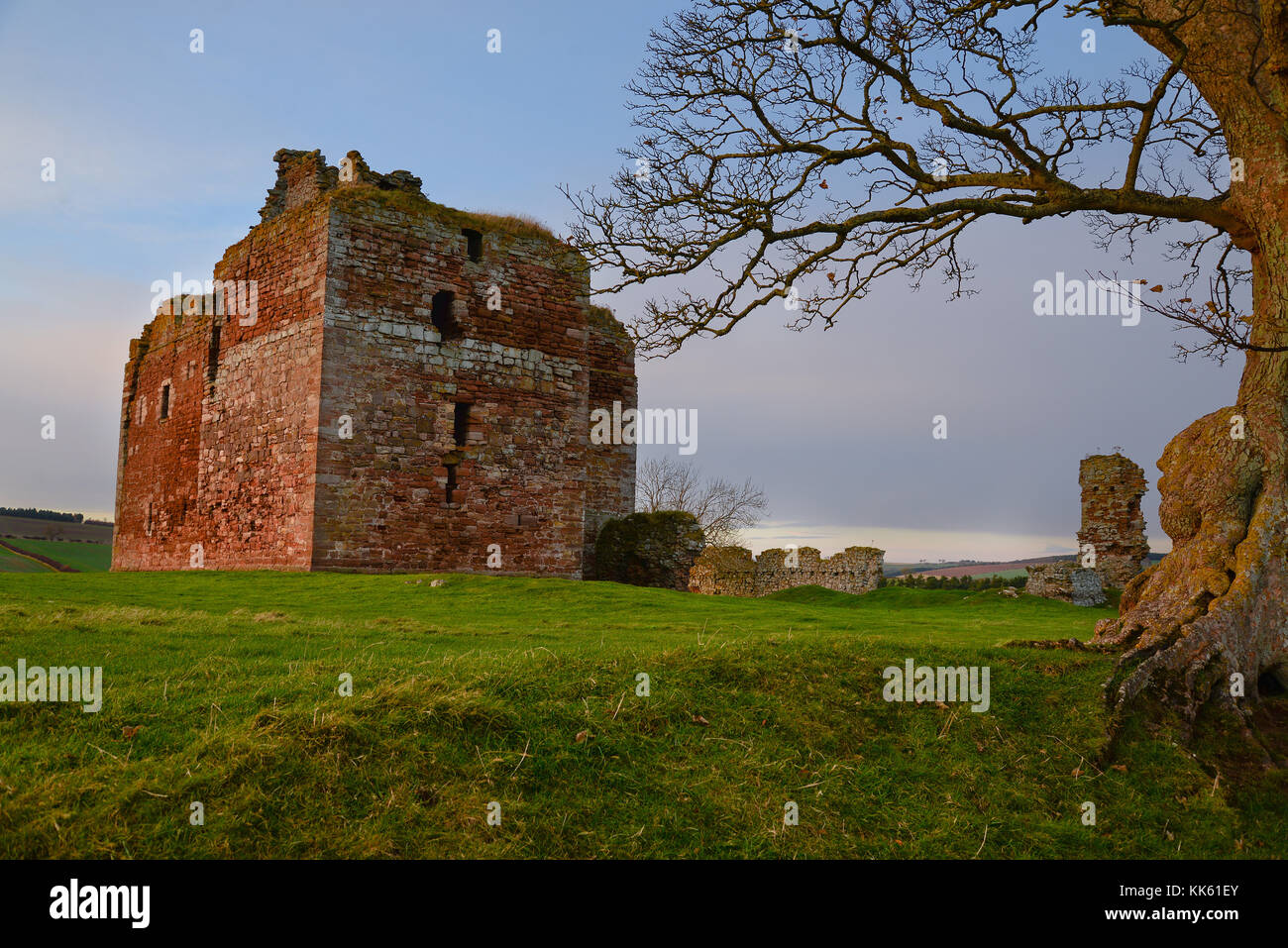 Cessford Castle Stock Photo
