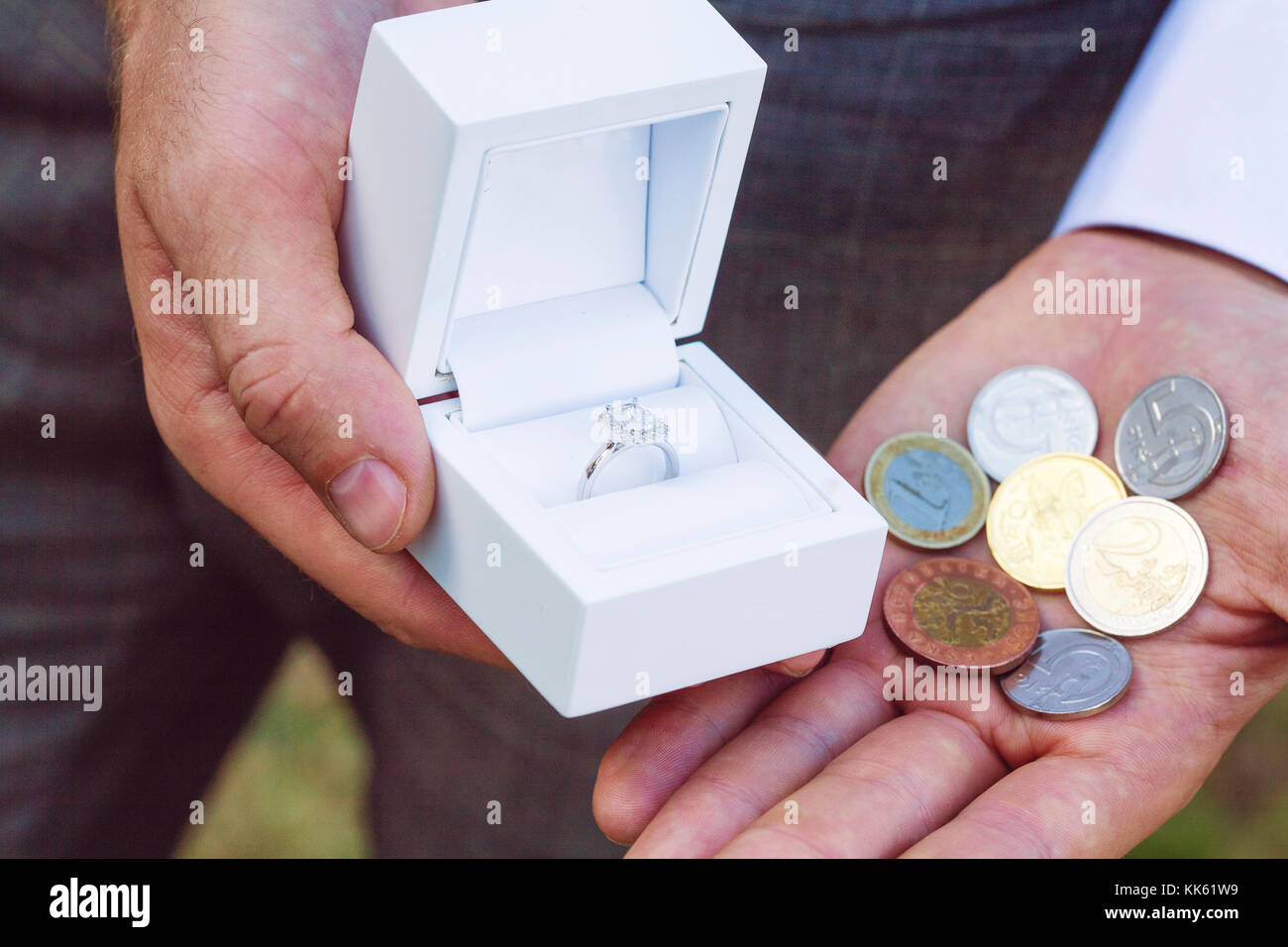 Man buying an engagement ring Stock Photo Alamy
