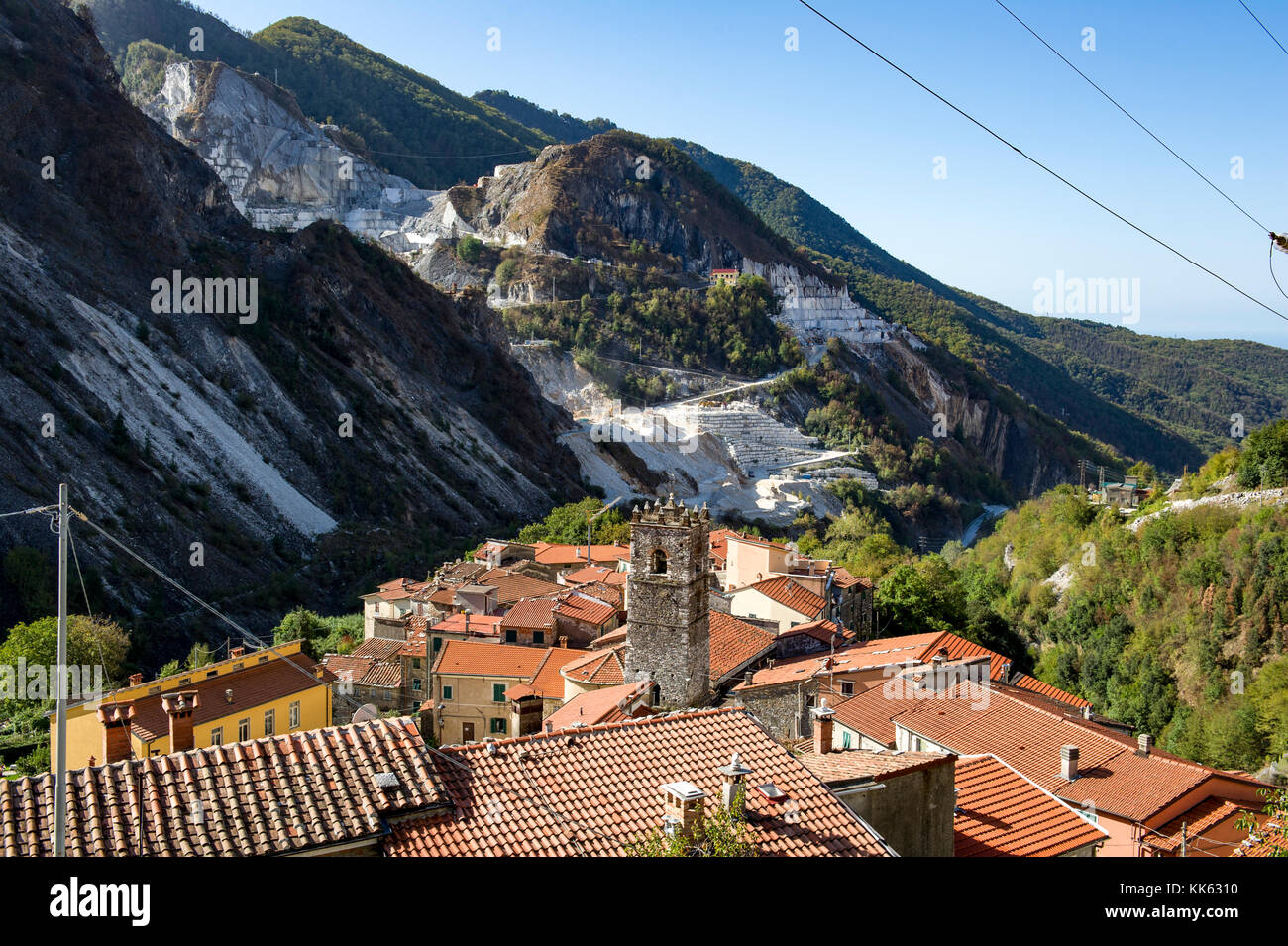 Europe. Italy. Tuscany. Carrara. The white marble quarries around the