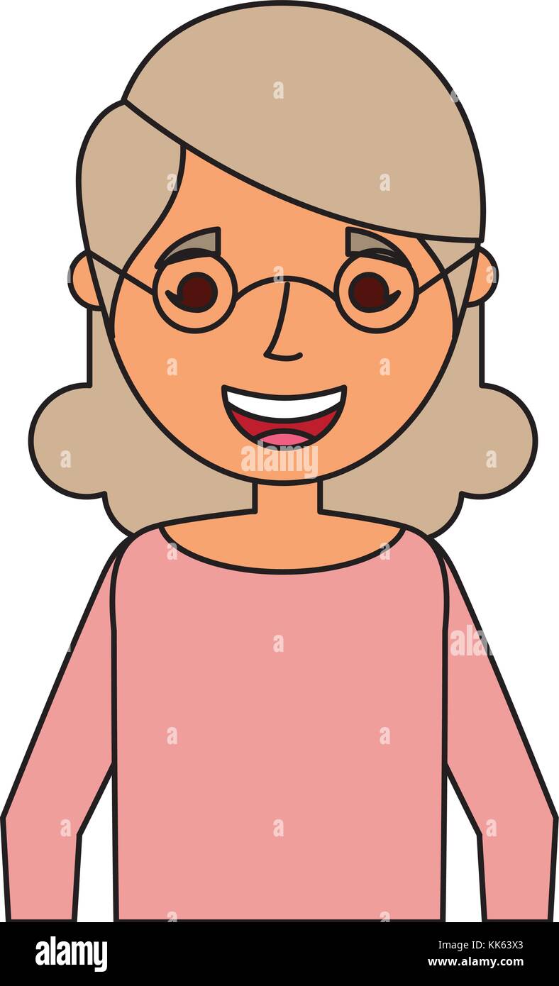 old woman portrait lady grandma cartoon Stock Vector Image & Art - Alamy