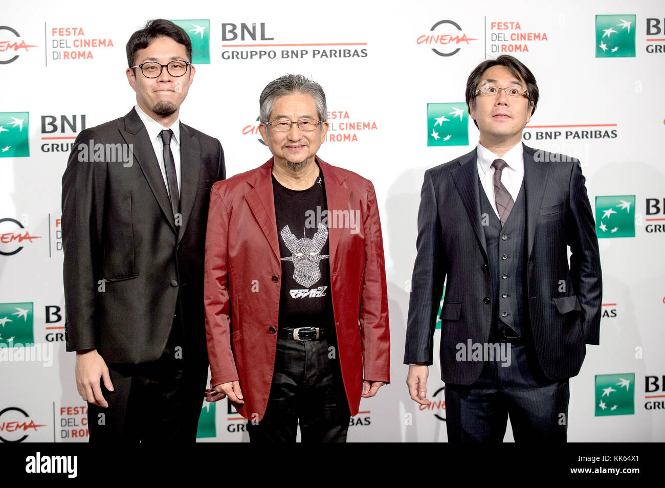 Photocall for 'Mazinger Z Infinity' during the 12th Rome Film Festival at Auditorium Parco Della Musica in Rome, Italy.  Featuring: Ichinao Nagai, Yu Kanemaru, Go Nagai Where: Rome, Lazio, Italy When: 28 Oct 2017 Credit: WENN.com Stock Photo