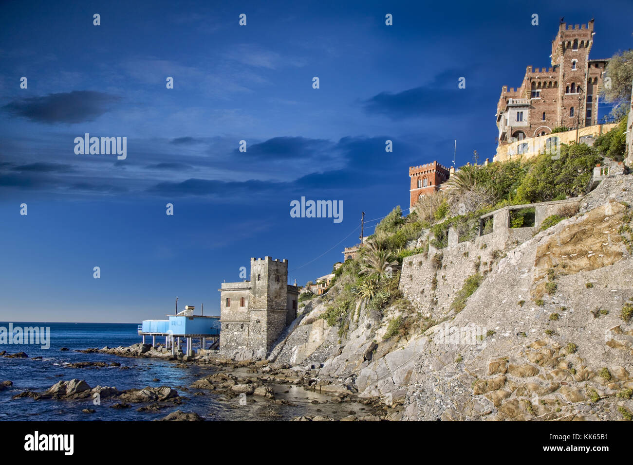 fishing village in Genoa Stock Photo Alamy