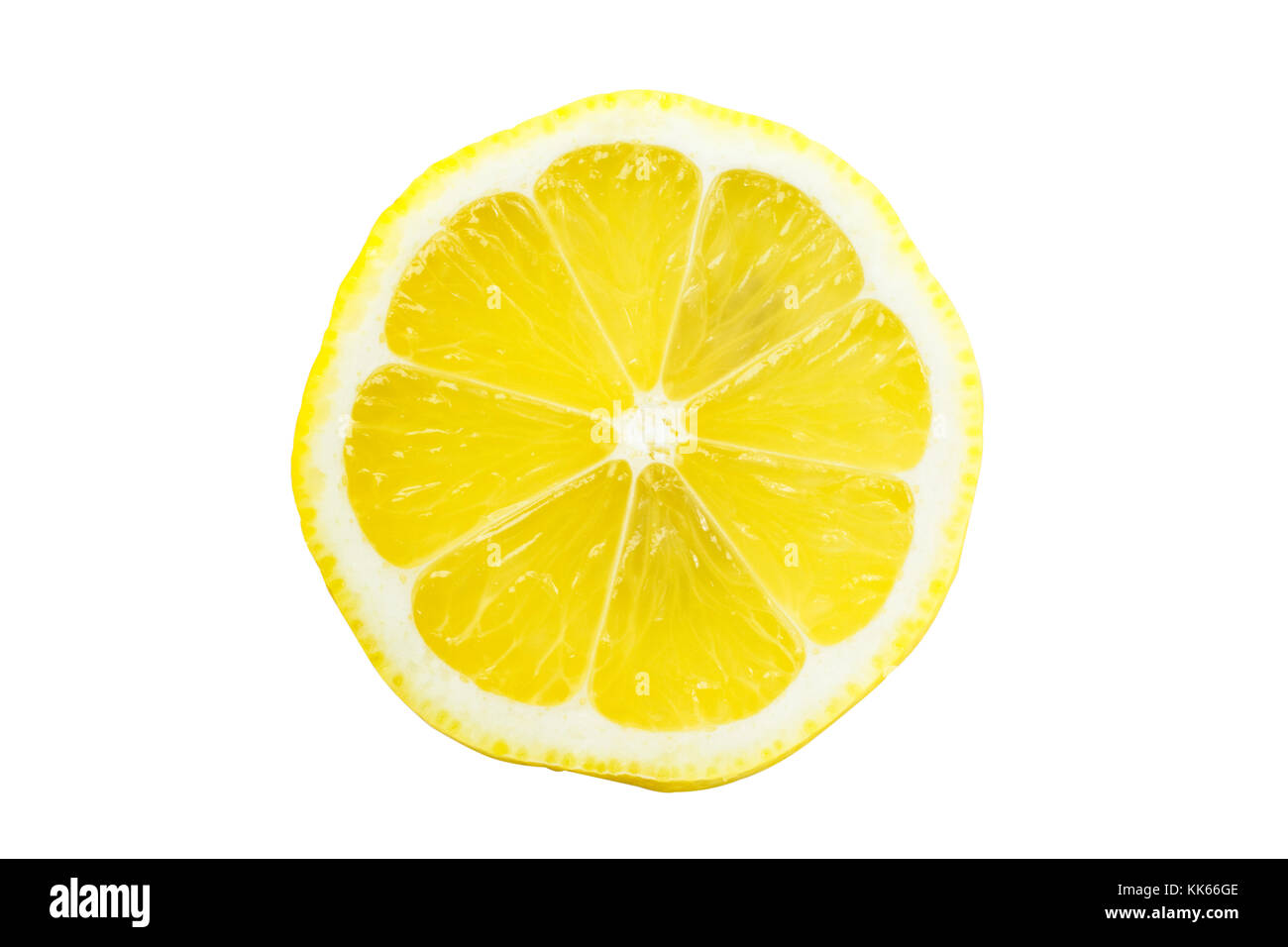 Slice of lemon isolated on white background Stock Photo - Alamy