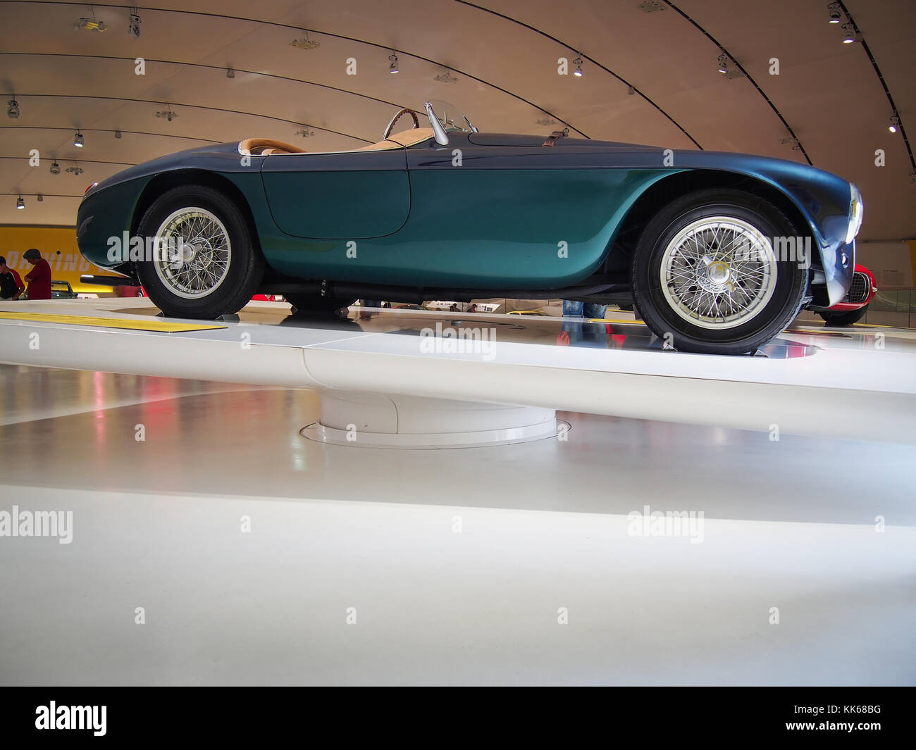 1948 Ferrari 166 MM Superleggera in the Enzo Ferrari Museum in Modena, Italy. It was a part of exhibition «Driving with the Stars». Stock Photo