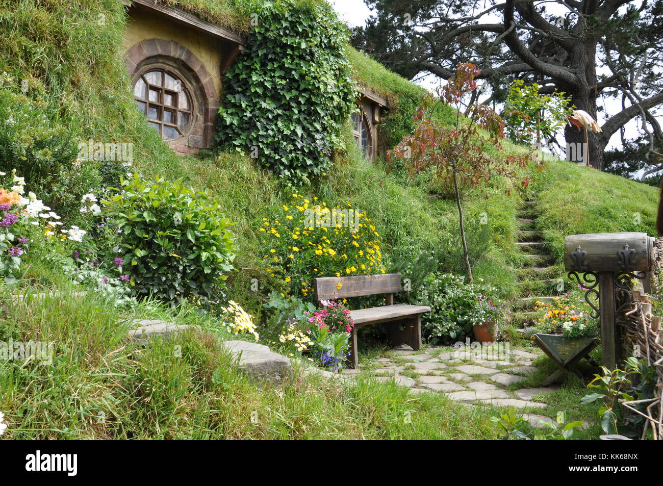 MATAMATA NEW ZEALAND NOVEMBER 2016 Bag End at Hobbiton Movie Set created for filming the