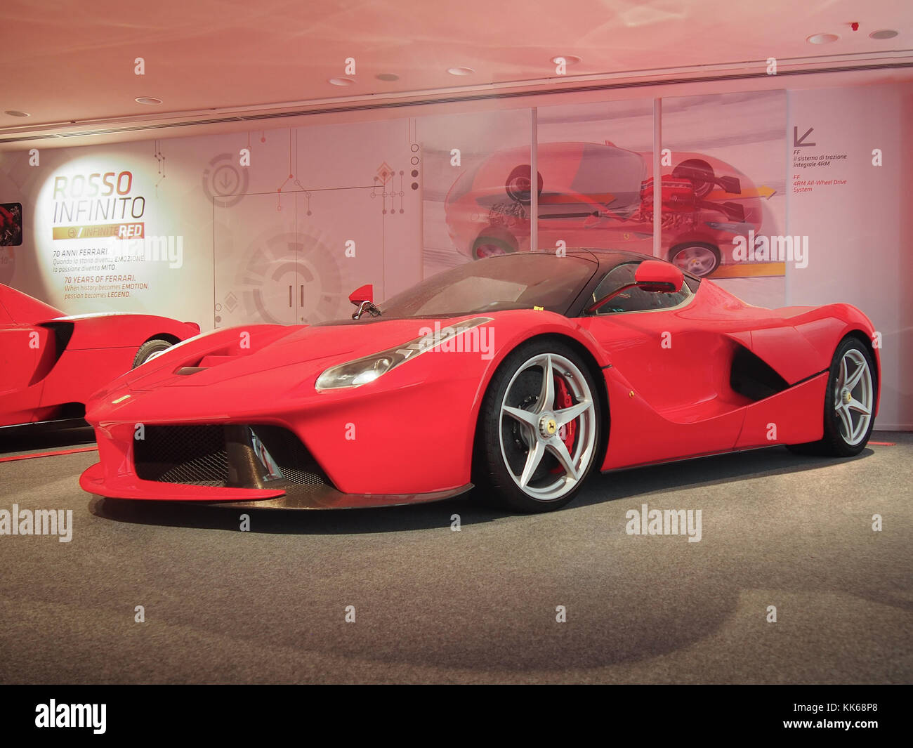 2013 Ferrari LaFerrari in the Ferrari Museum in Maranello Stock Photo