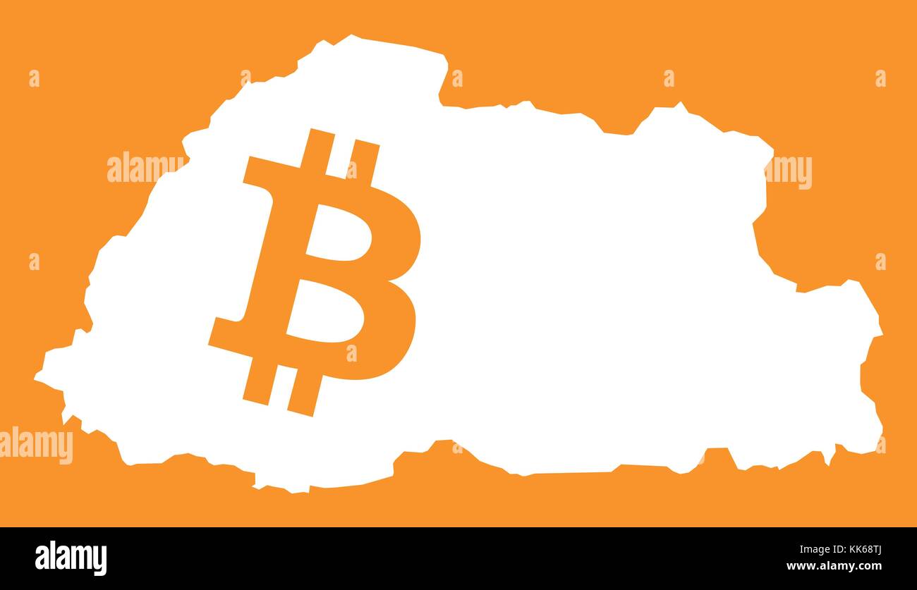 Bhutan map with bitcoin crypto currency symbol illustration Stock Vector  Image & Art - Alamy