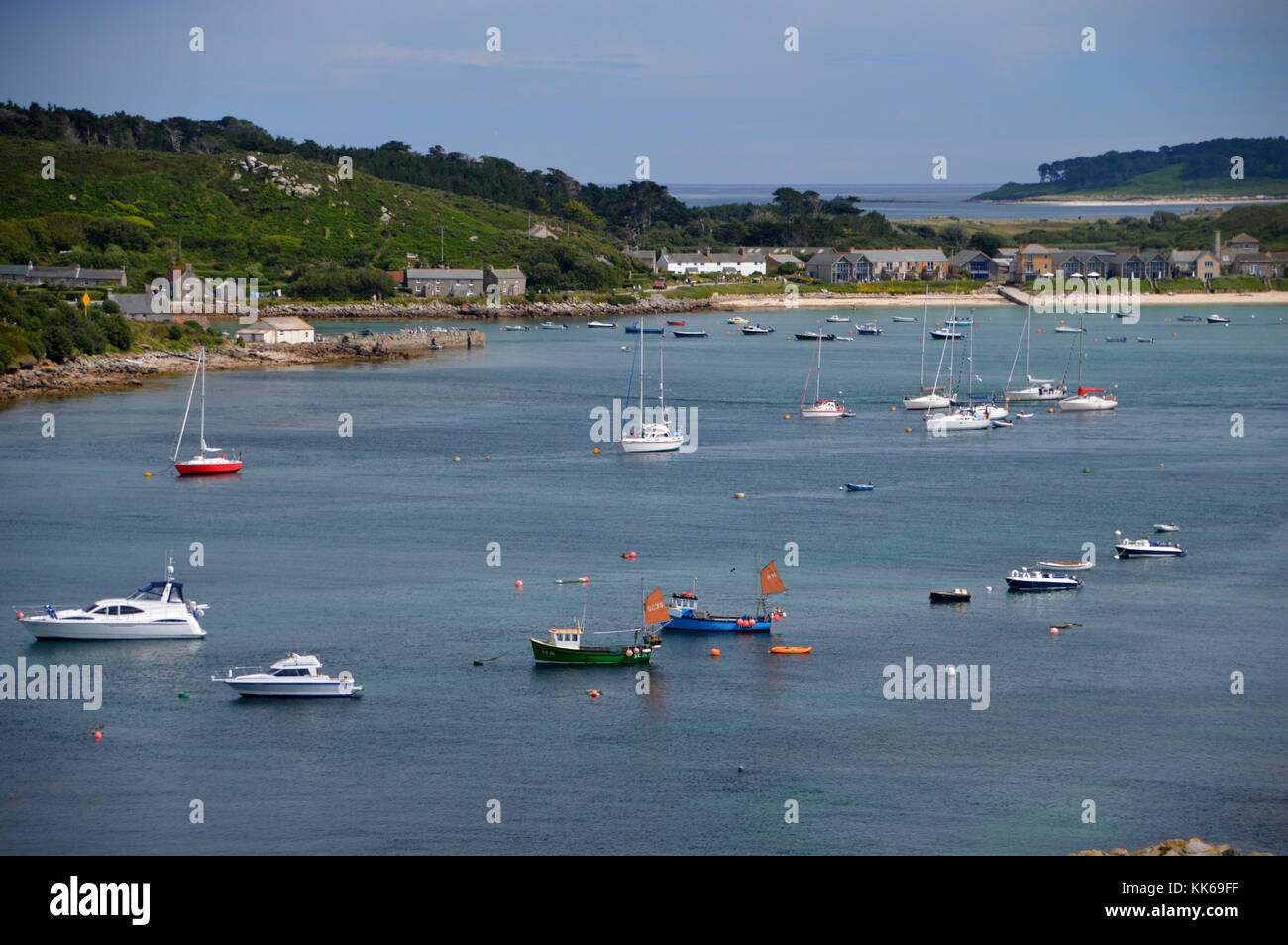 Fishing Boats & Pleasure Boats in New Grimsby Harbour on the Island of ...