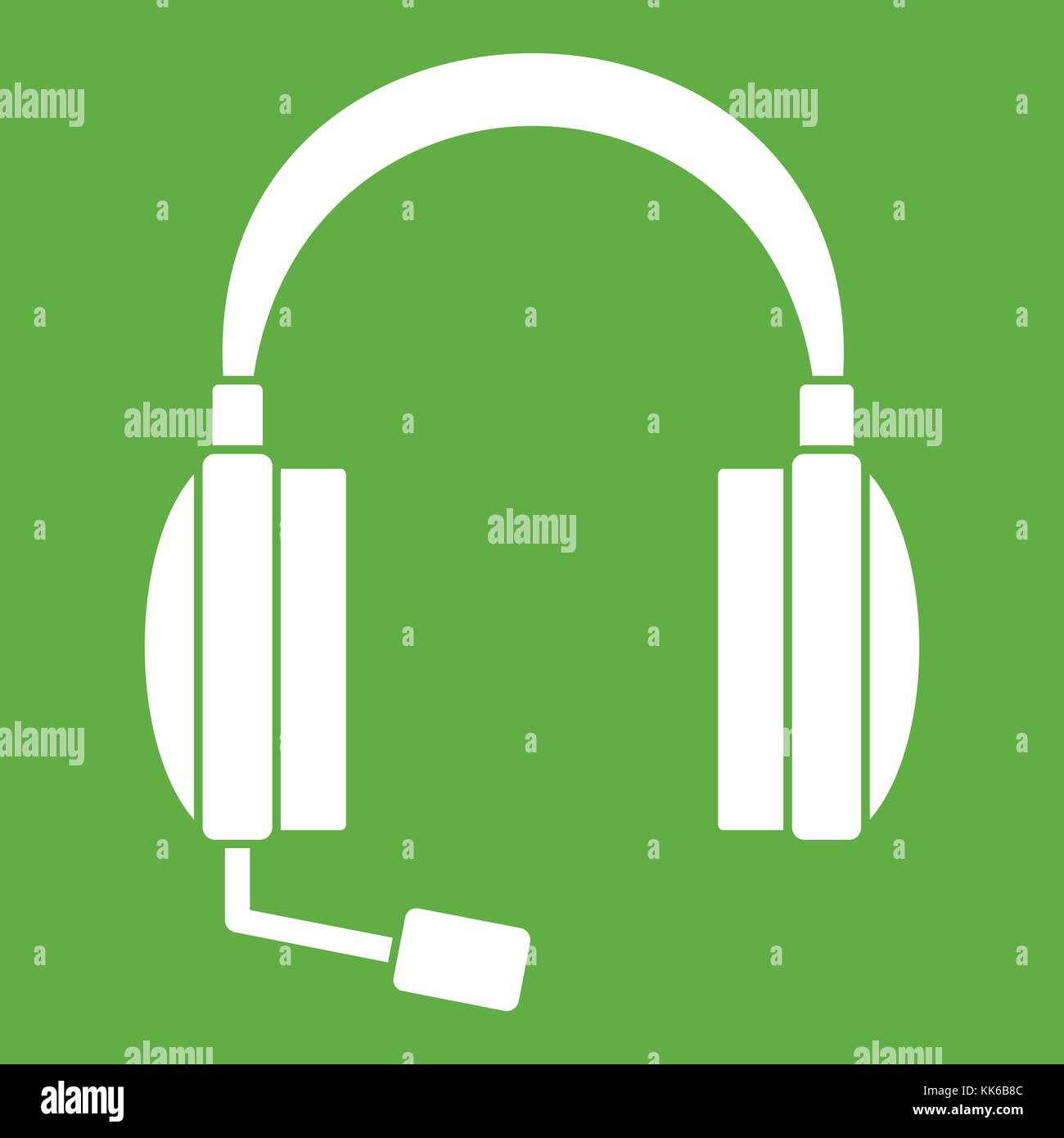 Headphones icon green Stock Vector Image & Art Alamy