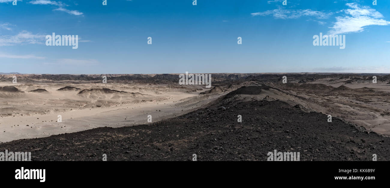 panorama view of Moon Landscape, or Lunar Landscape near Swakopmund, Namibia Stock Photo