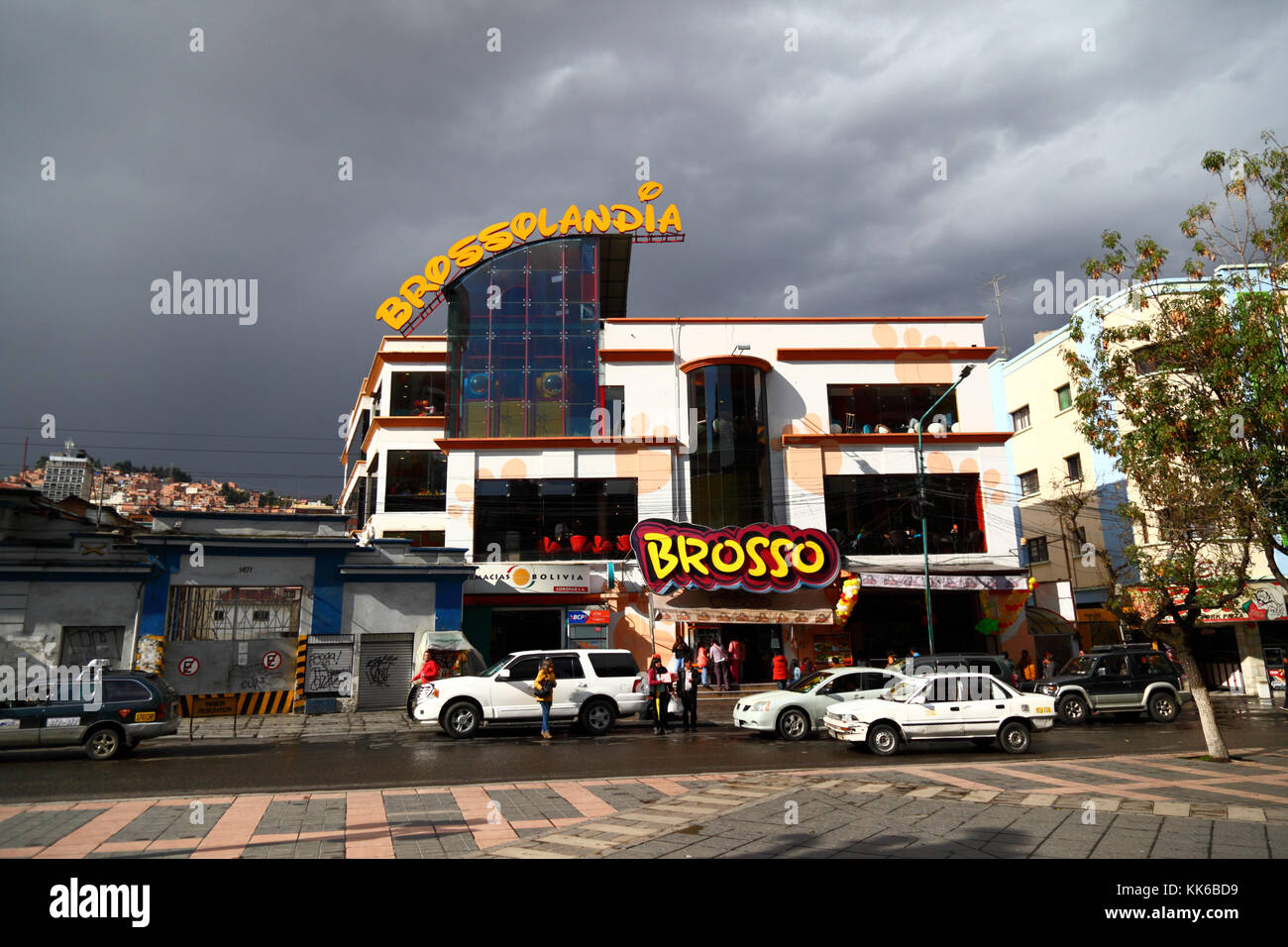 Brosso fast food chain restaurant in El Prado, La Paz, Bolivia Stock