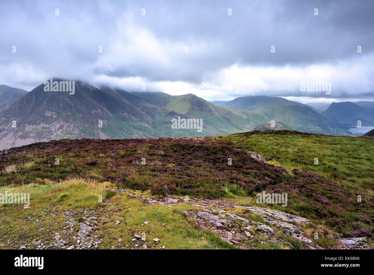Low storm clouds over Grasmoor fells Stock Photo - Alamy