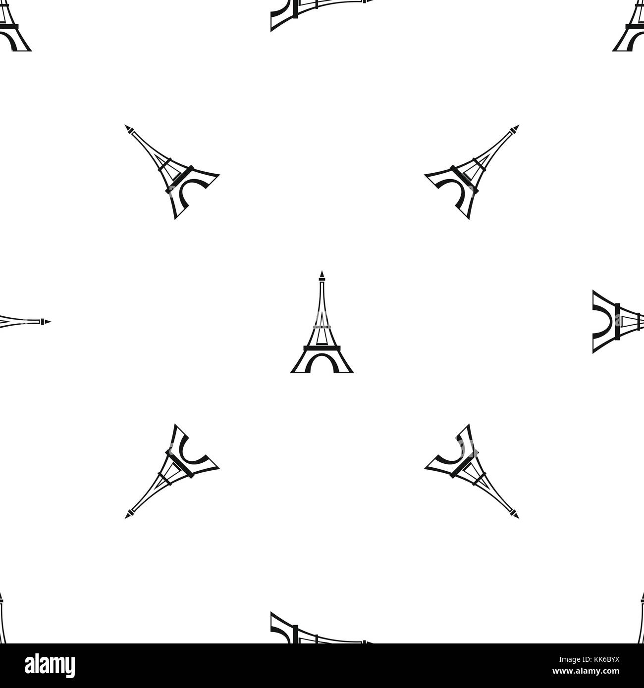 Eiffel tower pattern seamless black Stock Vector Image & Art - Alamy