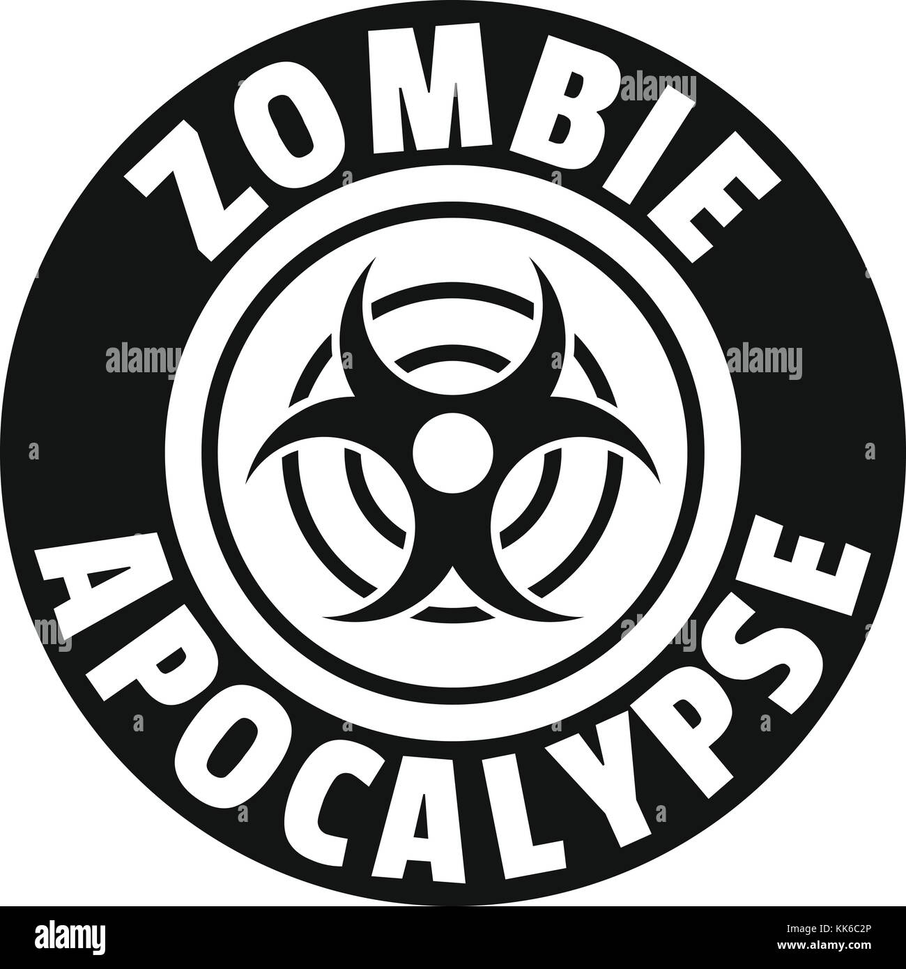 Zombie infection logo, simple black style Stock Vector Image & Art - Alamy