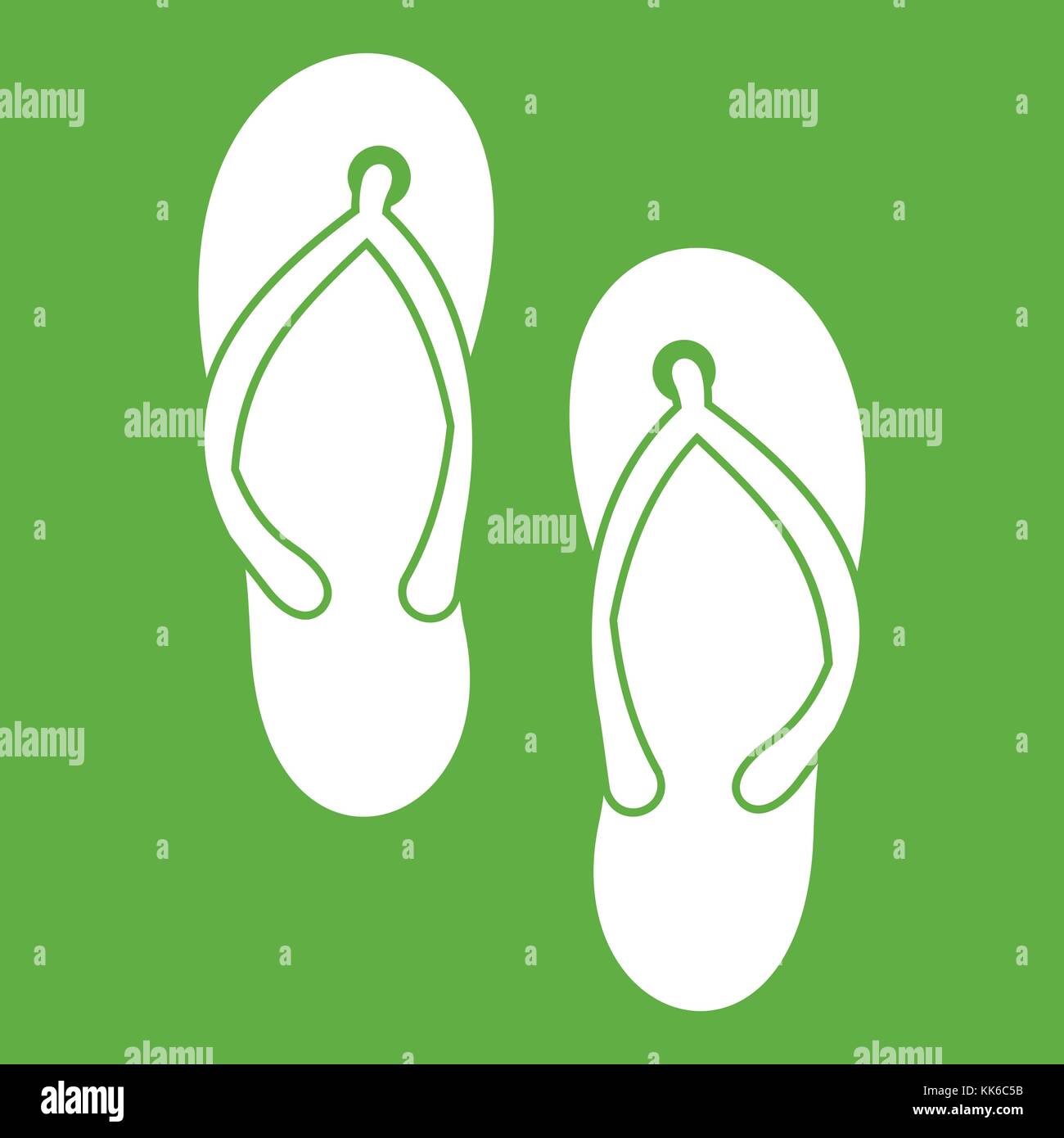 Beach thongs icon green Stock Vector Image & Art - Alamy