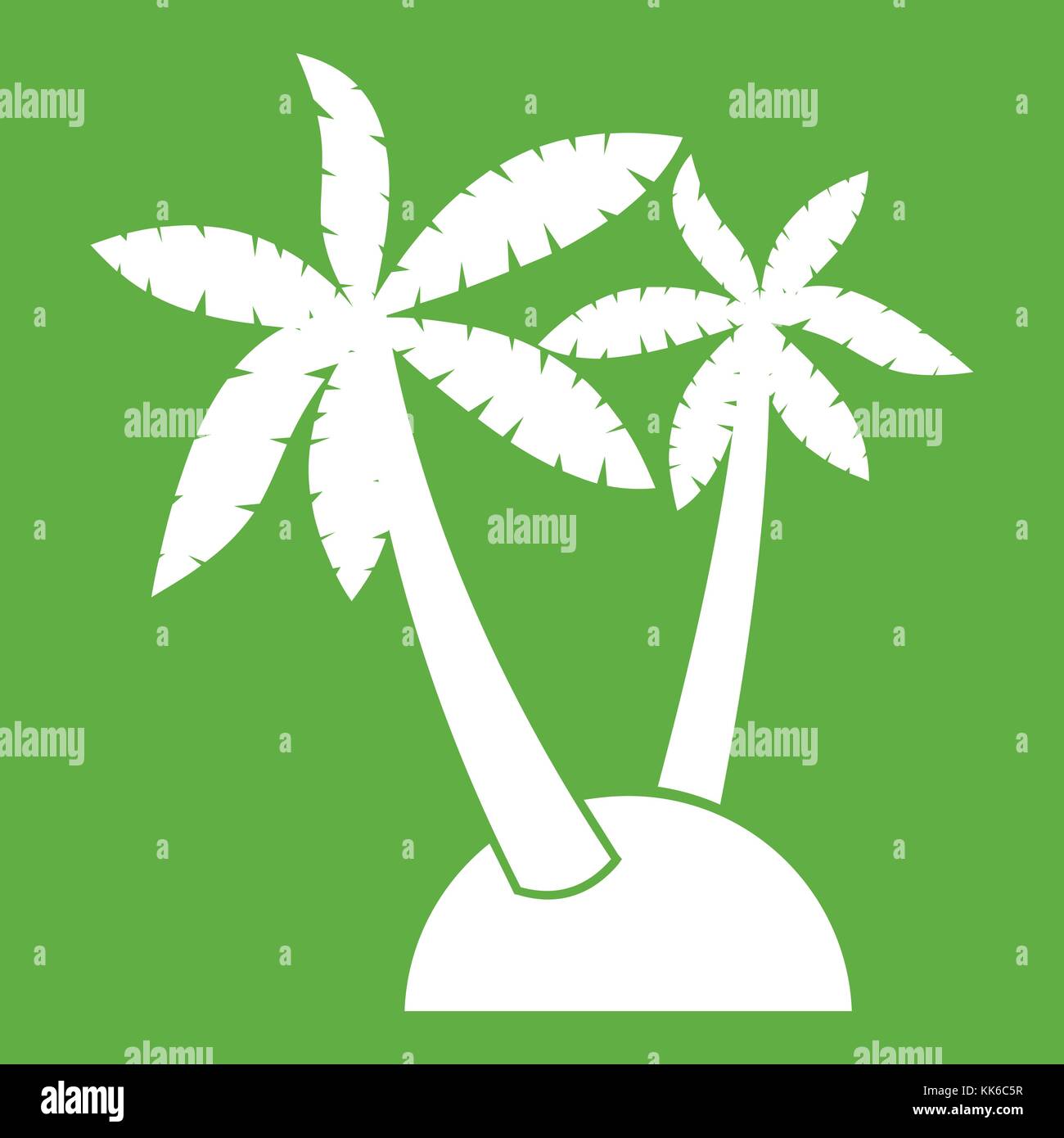 Palm trees icon green Stock Vector Image & Art - Alamy