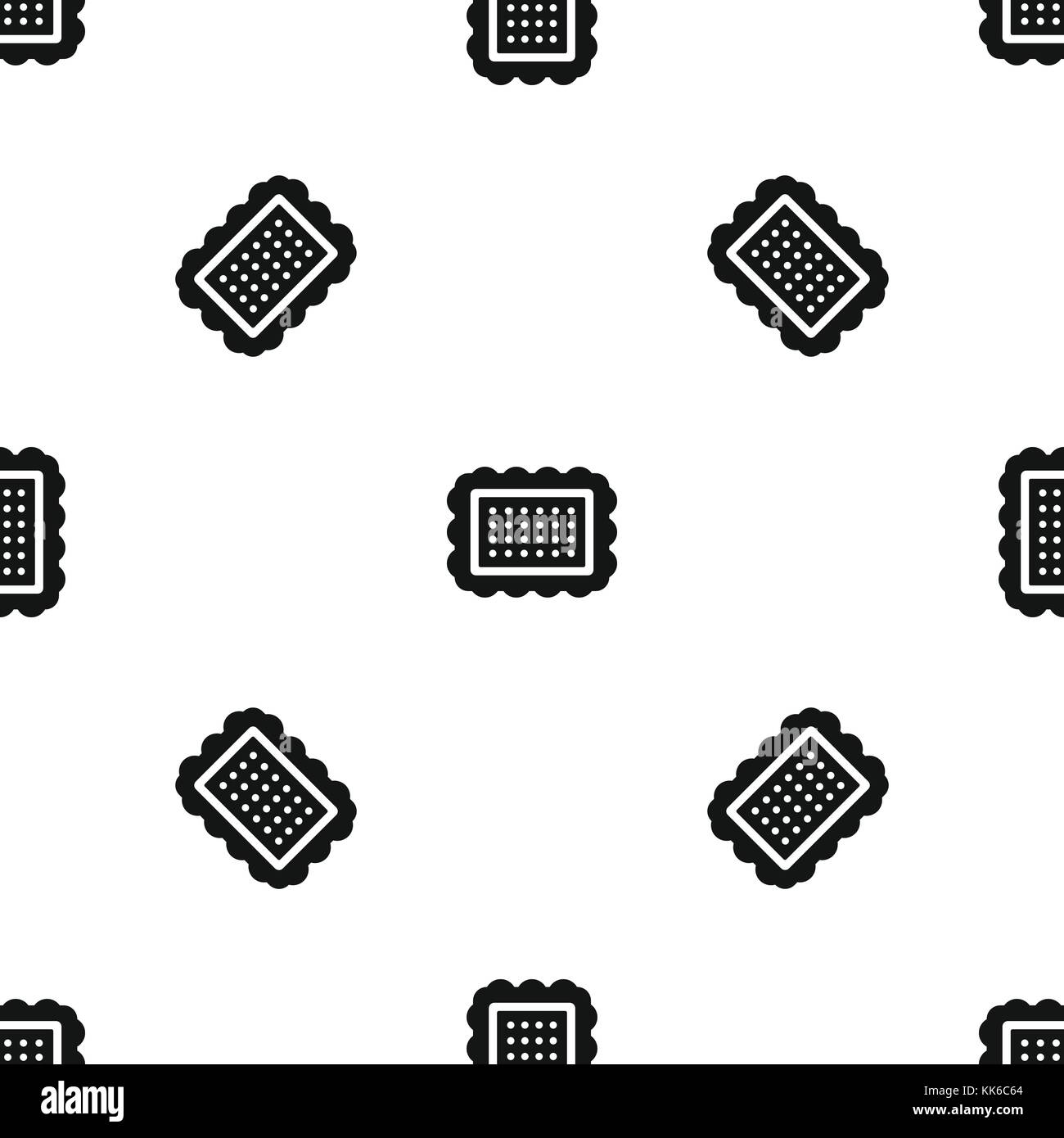 Cookie pattern seamless black Stock Vector Image & Art - Alamy