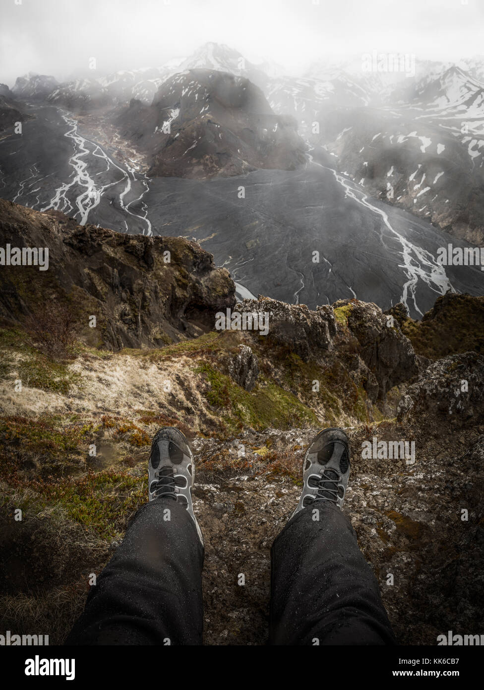 The breathtaking landscapes which can be seen while hiking in Iceland Stock Photo