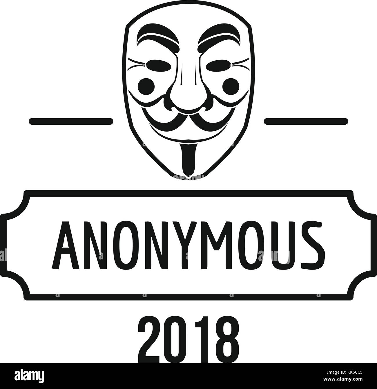 Anonymous Logo Simple Black Style Stock Vector Image Art Alamy