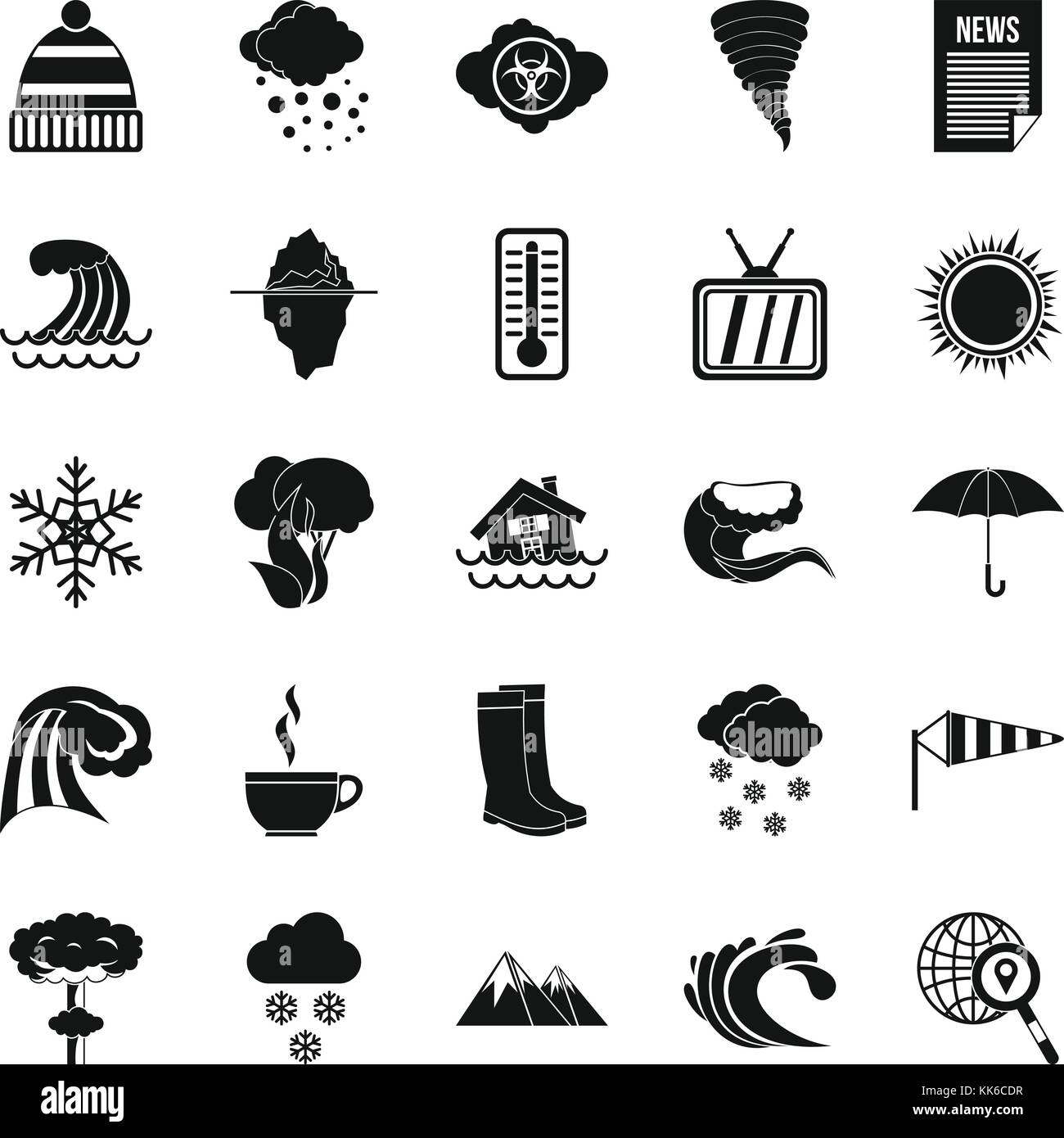 Clime icons set, simple style Stock Vector Image & Art - Alamy