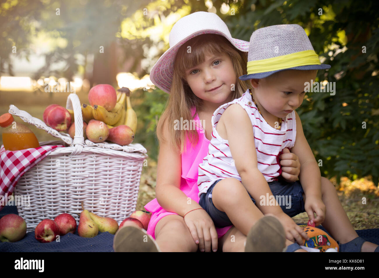cute little boy and girl