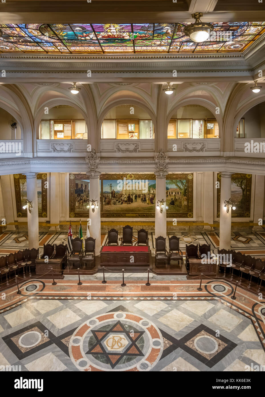 Interior of Coffee Museum (Museu do Cafe) former Coffee Stock Exchange