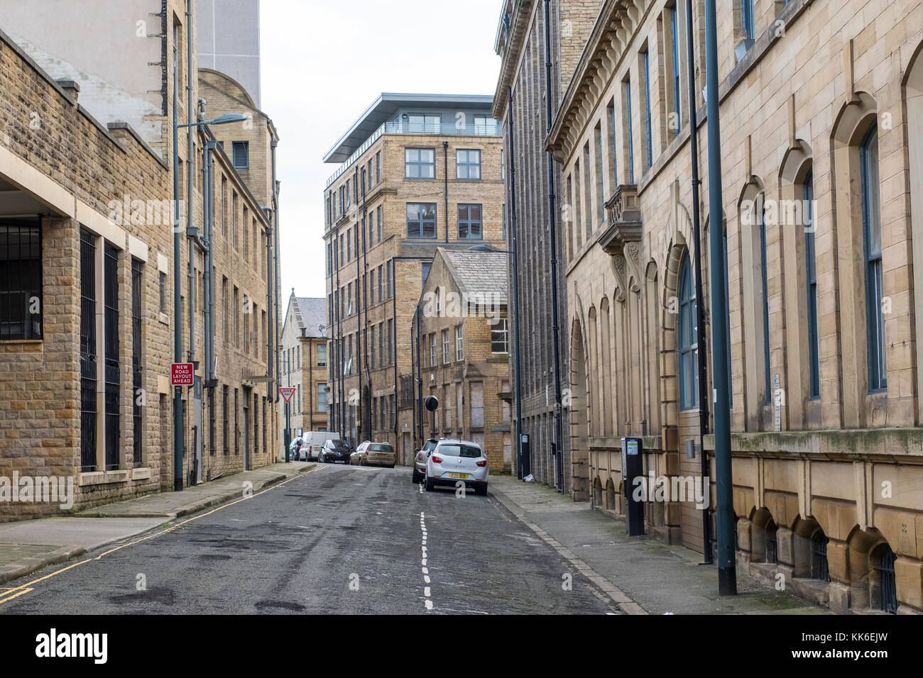Urban regeneration in Little Germany, Bradford, West Yorkshire, England. Stock Photo