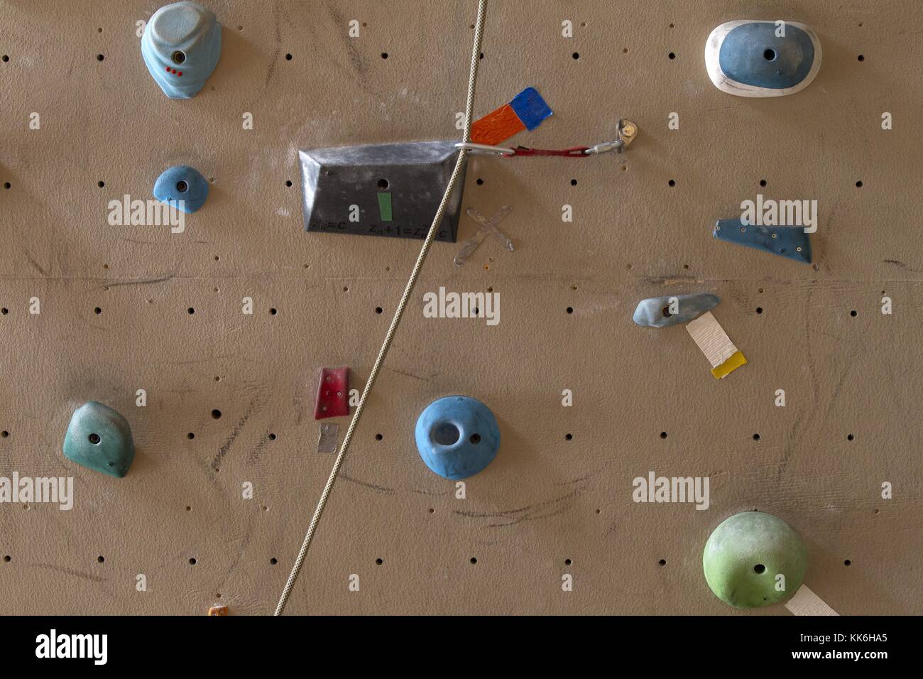 close up shot of handholds and footholds Stock Photo Alamy