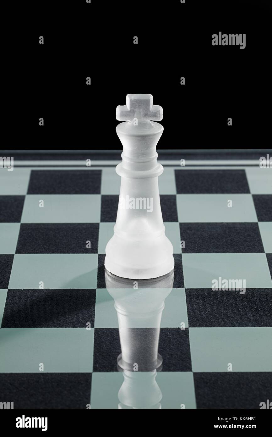crystal chess king Stock Photo
