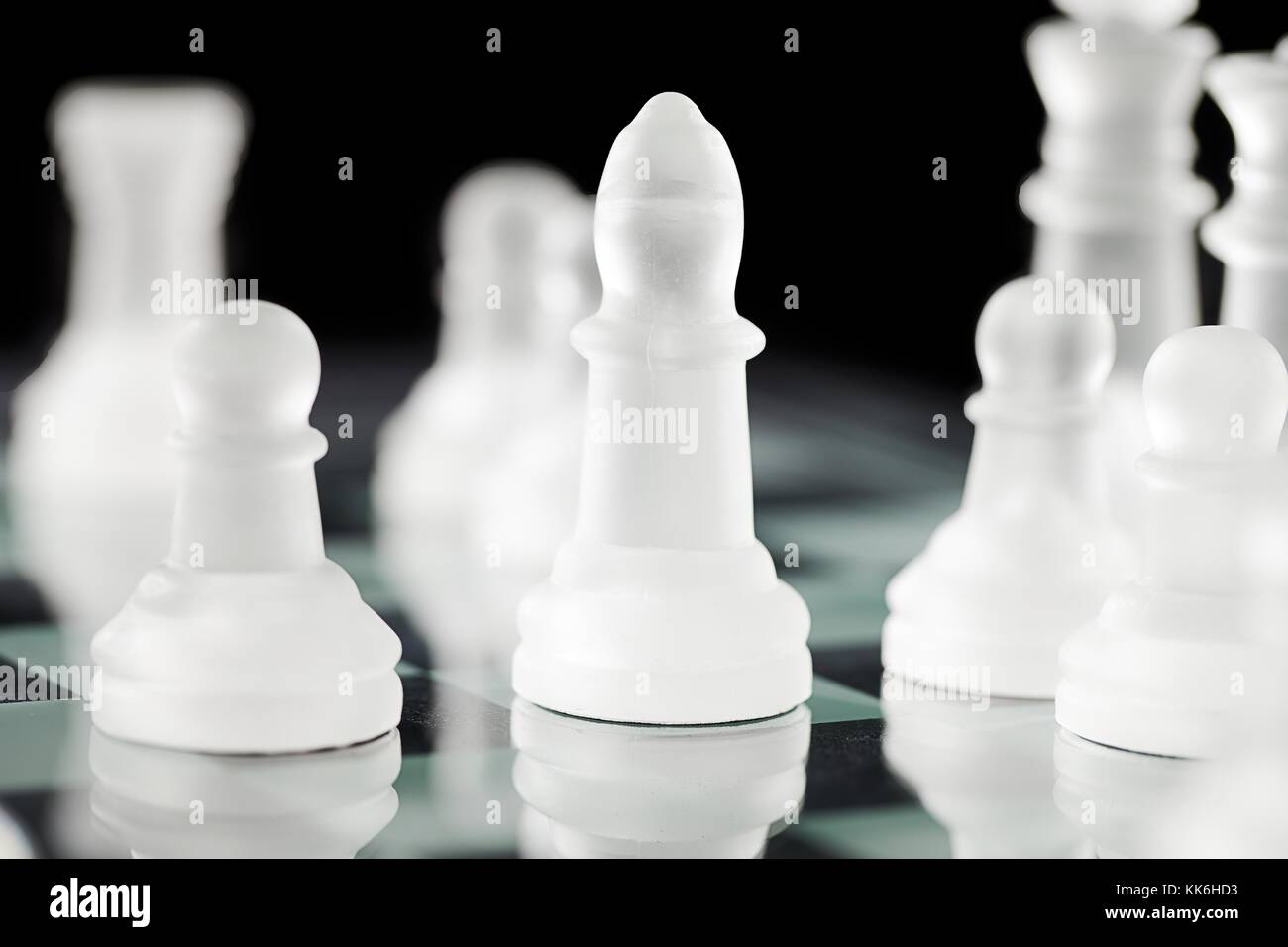 glass chess pieces Stock Photo
