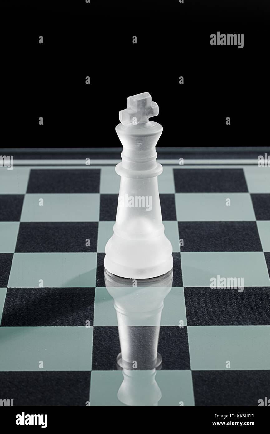 glass piece of chess king Stock Photo Alamy