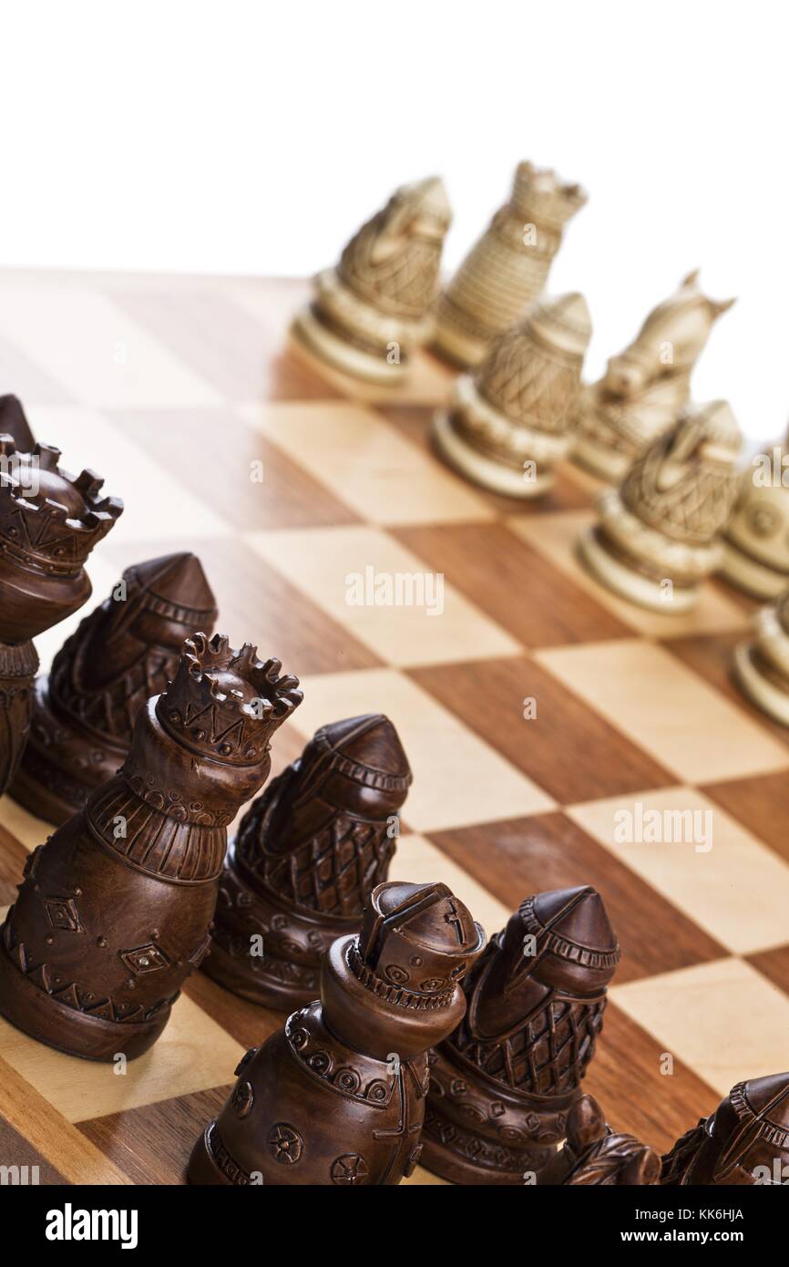 vintage chess set Stock Photo