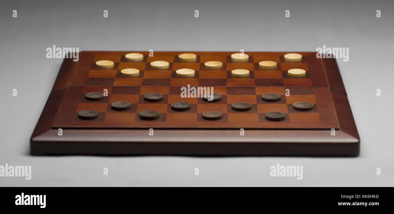 checker board and checkers pieces Stock Photo Alamy