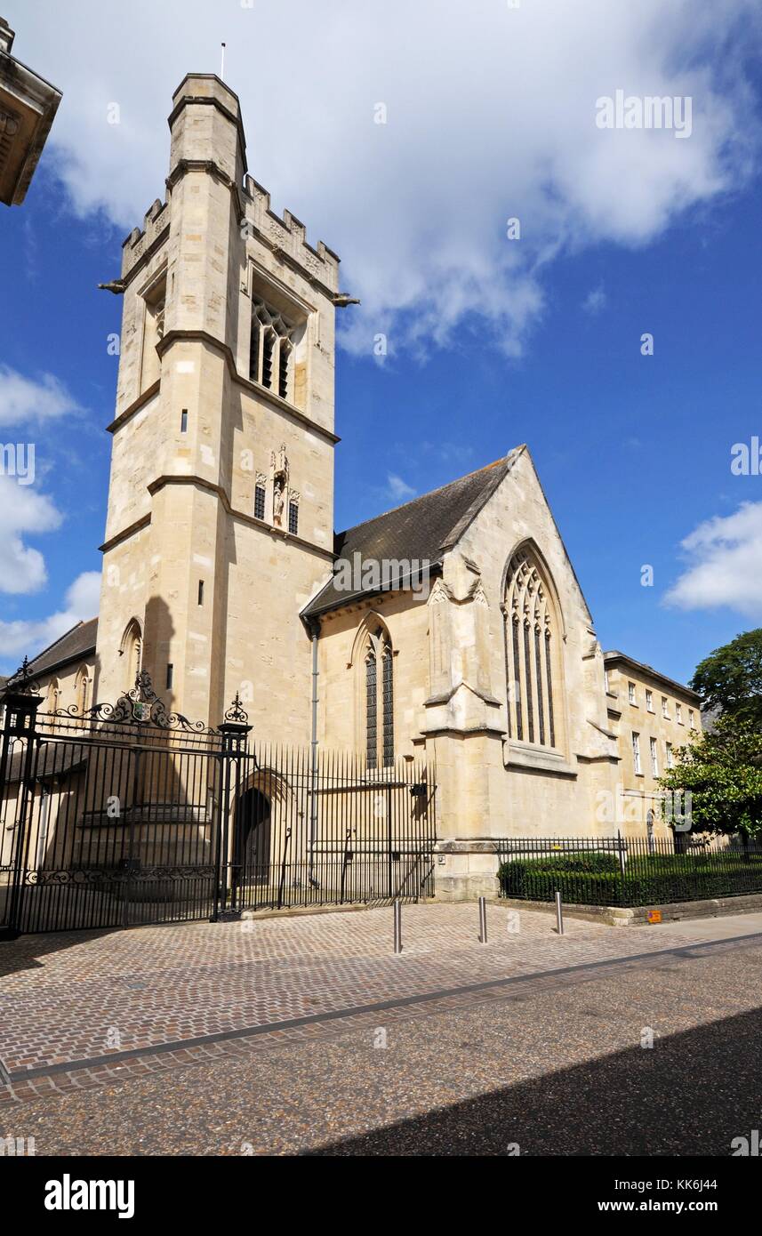 View of St Peters College along New Inn Hall Street, Oxford